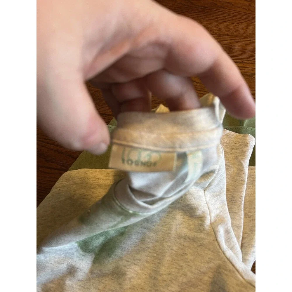 LOGO Lounge Lori Goldstein Women's Top Sz XS Green Watercolor Bedazzled Layered - Picture 10 of 10